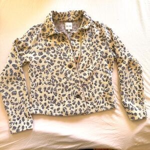 Nic and Zoe , cheetah print moto jacket Size M